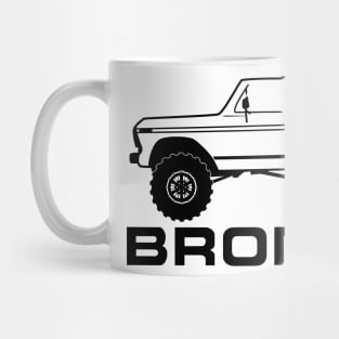 1978-1979 Bronco Side Topless Black Print Mug